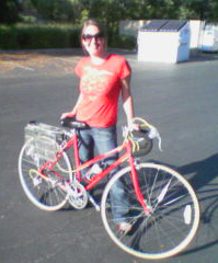 me with my new red bike