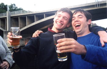 David Buck & Matt Eckenhoff enjoy their beers